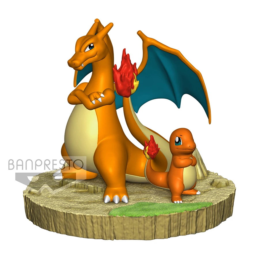 Bandai Pokemon Figures Charizard Charmander Action Figures Collectible Model Toys Amine Figuras Brinquedos