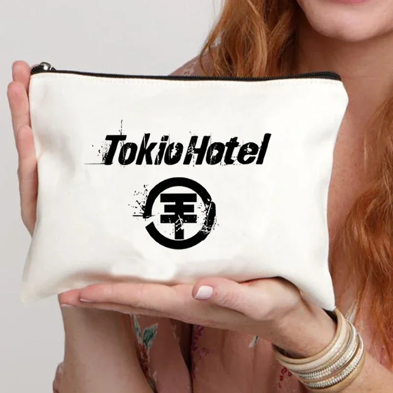 Tokio-Sacs de maquillage cosmétiques en toile, pocommuniste à crayons, trousse de toilette de voyage, poudres de rouge à lèvres, fournitures scolaires, cadeau pour enseignant, hôtel