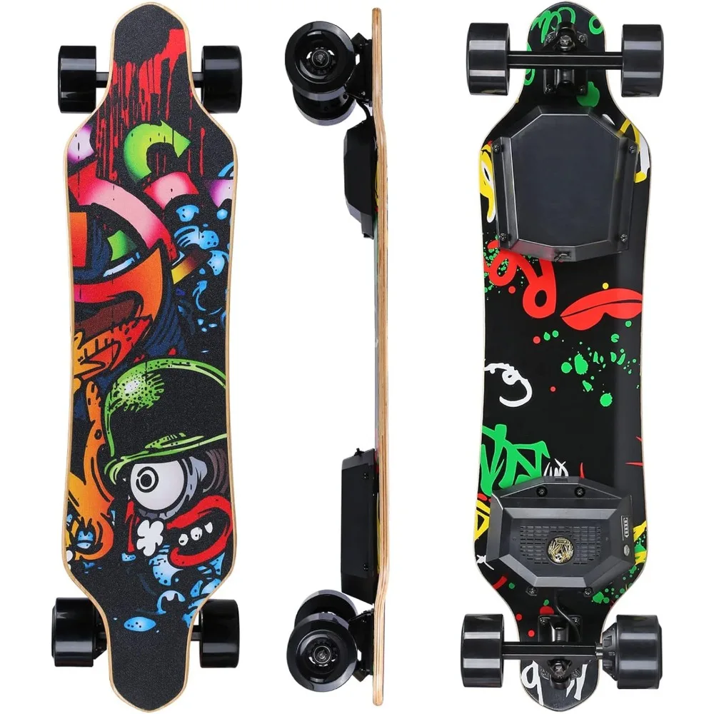 

Skateboard, Electric Longboard with Remote for Adults and Teens, 450W Brushless Motor，Skateboard