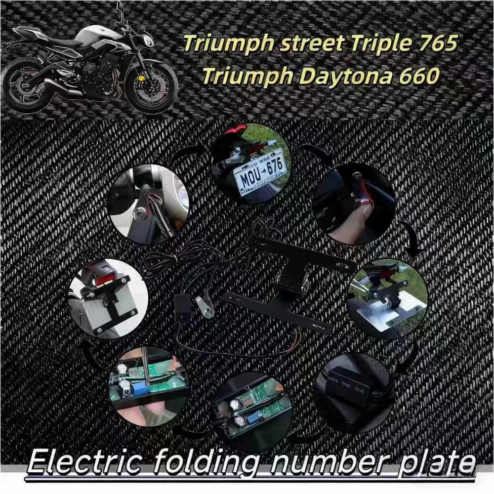 

Advanced Adjustable License Plate Button Switch for Triumph Daytona 660 Triumph Street Triple 765 Motorcycle Accessories