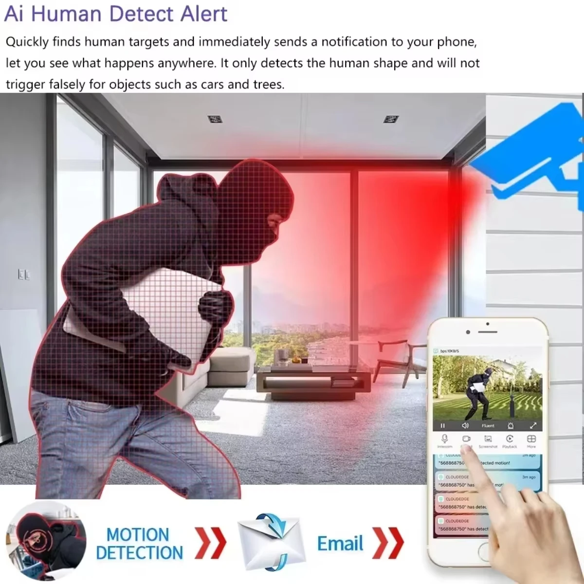 8MP 4K CCTV Camera System Face Detection DVR AHD Cameras Video Surveillance 8CH 6 in 1 DVR Infrared Camera Security System Kit