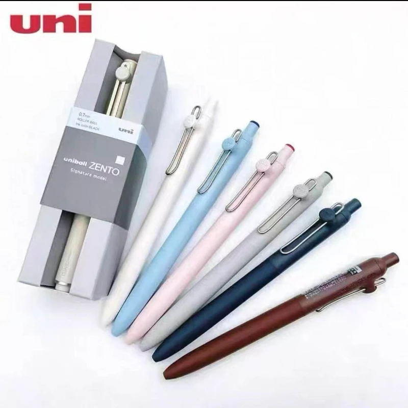 Caneta Gel Uni-ball ZENTO Click, 0.38/0.5/0.7mm, Várias Cores, Caneta à Base de Água com Empunhadura Ergonômica, Escrita Suave para Escola e Escritório