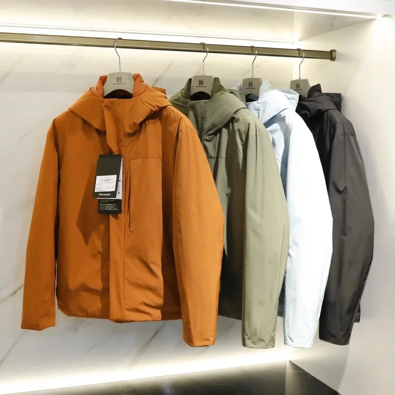

Luxury Limited Edition Men's Outdoor Windproof Waterproof Hooded Cotton Jaet Hollow Insulation Fiber Stand Fit Spring 2025