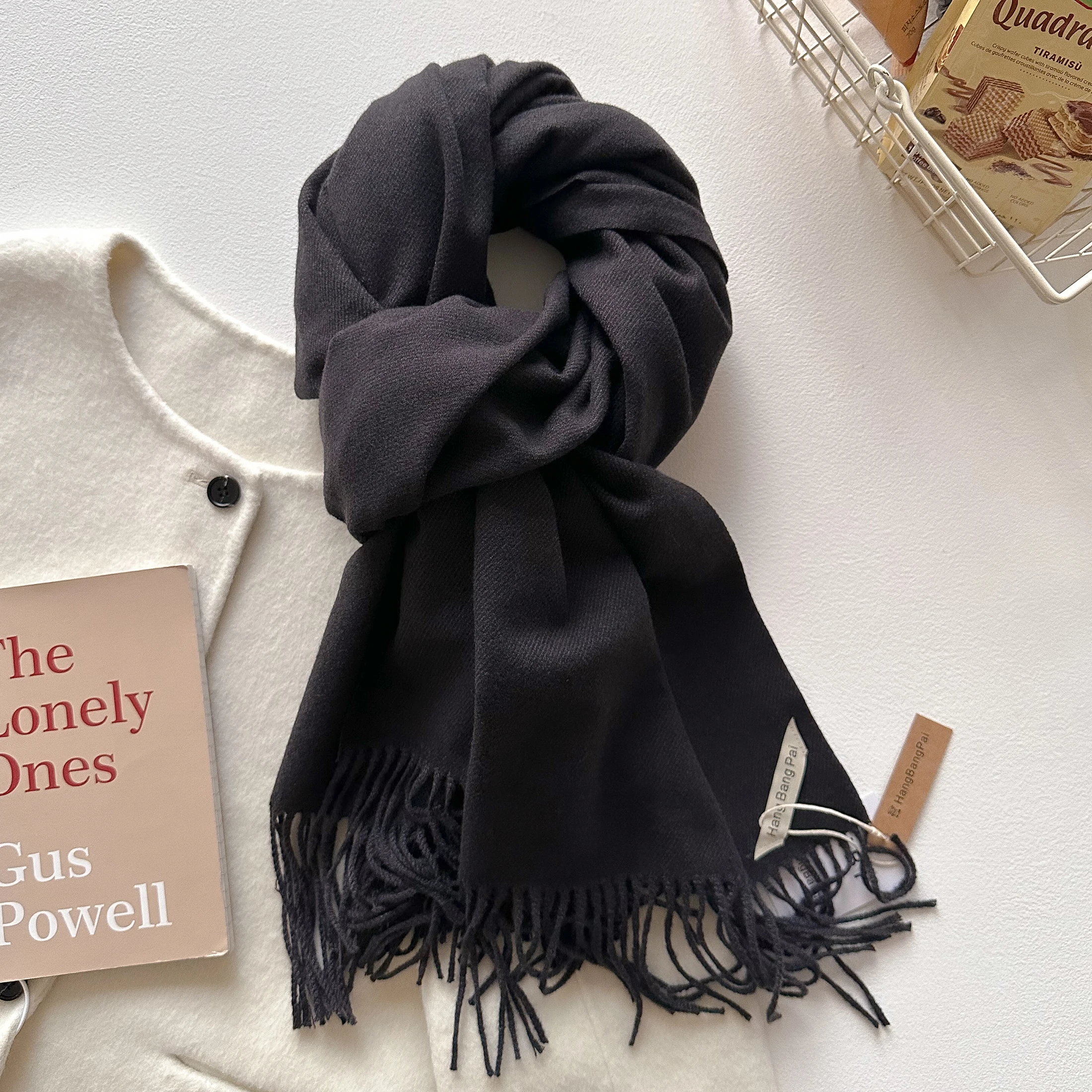 Solid scarf Women's fashion cashmere soft winter warm scarf Women's long scarf shawl wrap scarf Farah