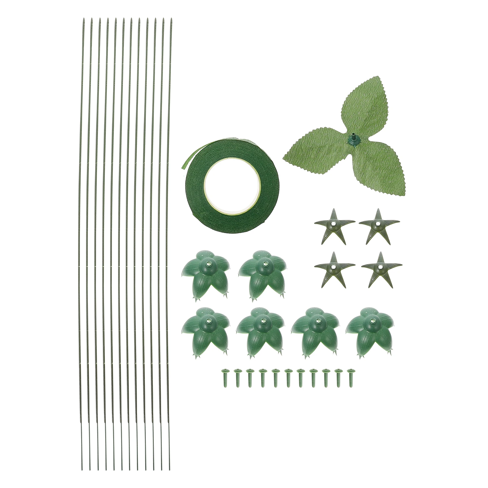 

Adhesive Tape Flower Arrangement Set Floral Wire Stems Plastic Green Making Trays
