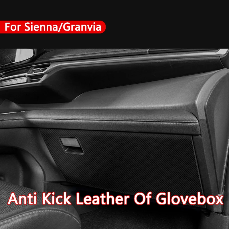 

Car Co-pilot Anti-kick Pad Leather Anti Kick Anti-dirty Protective Sticker Trims For Toyota Sienna Granvia 22 Interior Accessory