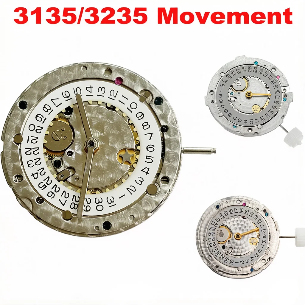 Shanghai VSF Super 3235/Dandong Super 3135 Automatic Mechanical Movement blue balance wheel 3135/3235 watch movement Accessories