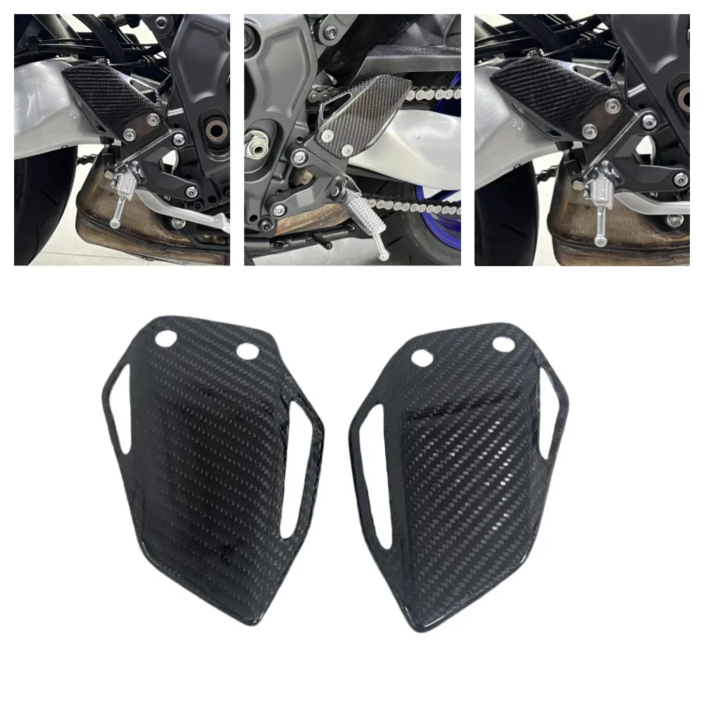 

For YAMAHA MT-09 MT 09 2025 Heel Guard Plates Foot Rests Weight Reduction Carbon Fiber Motorcycle accessories