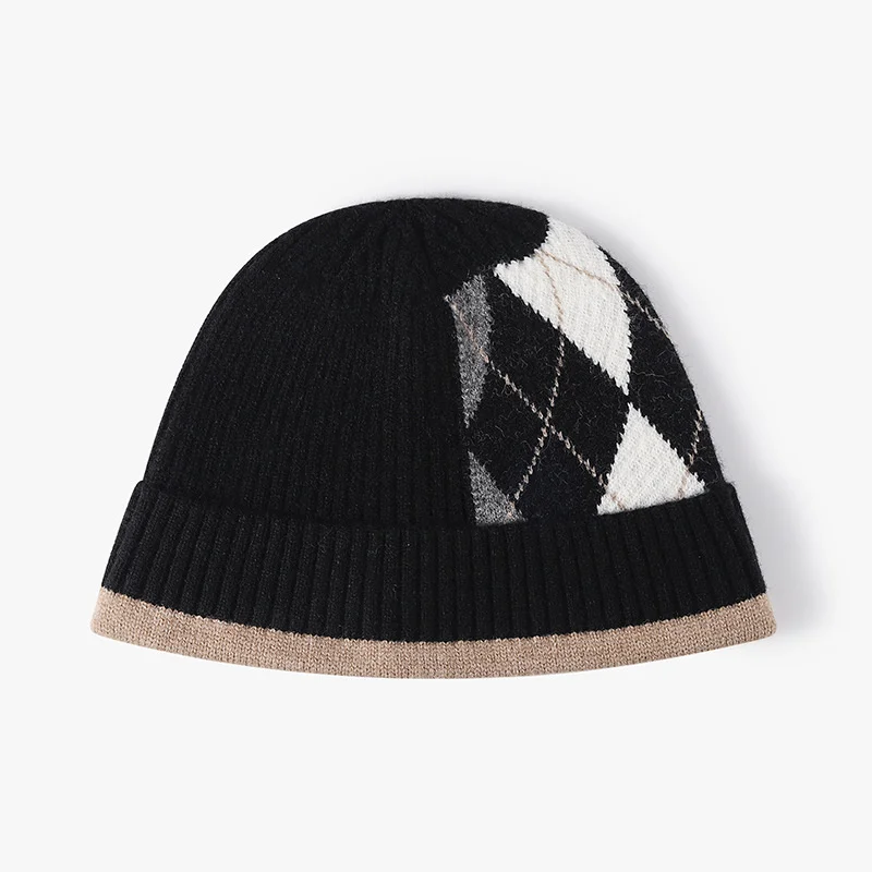 Wholesale Skull Beanies For Man Woman Solid Wool Acrylic Plaid Hat Winter Warm Berets Portable Outdoor Designer Bonnets