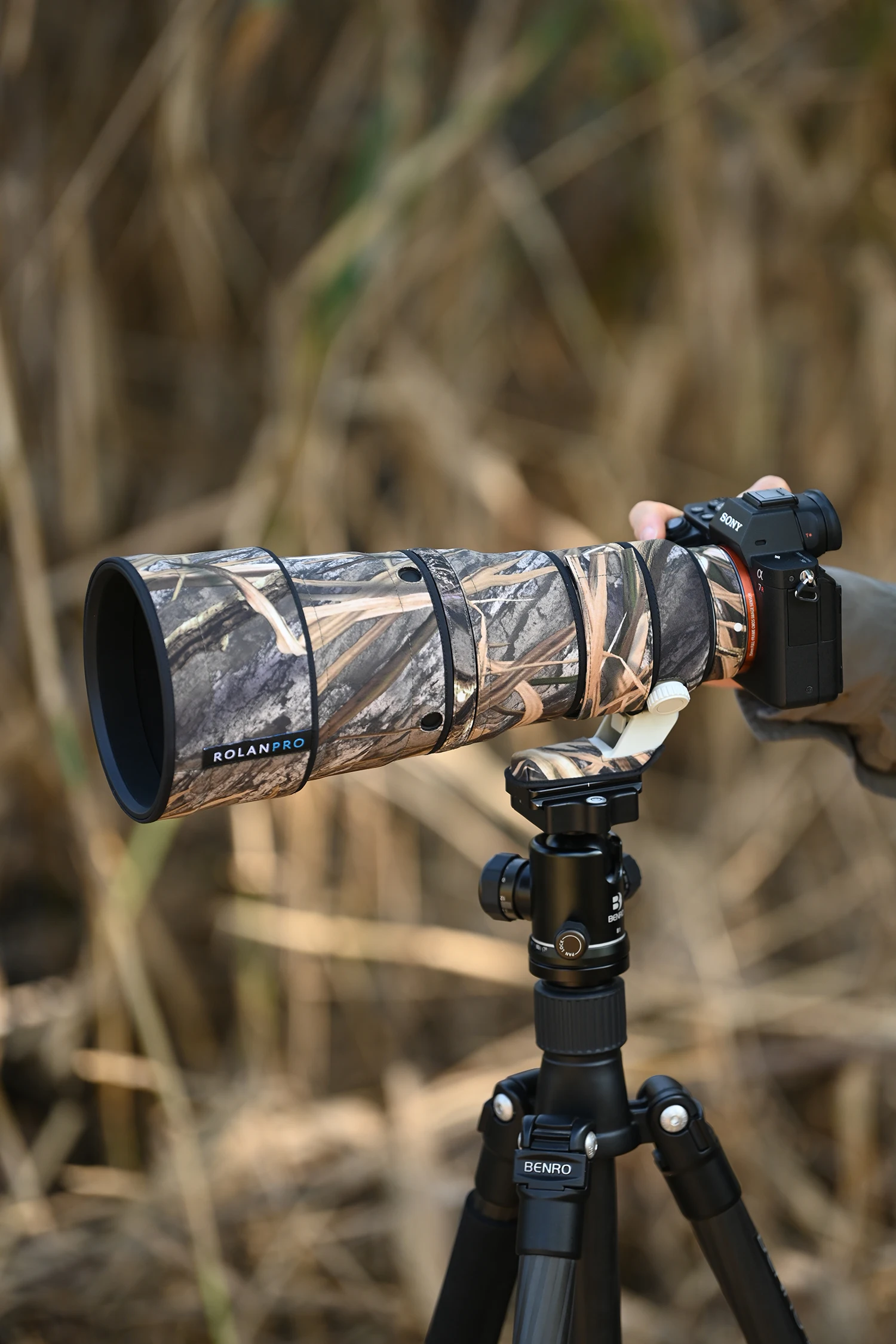 ROLANPRO Wasserdichter Objektivschutz für Sony FE 600mm F6.3 GM OSS Camo Regenschutz Schutzhülle SEL600F63GM Etui 600F6.3GM Stoff – Detail 7