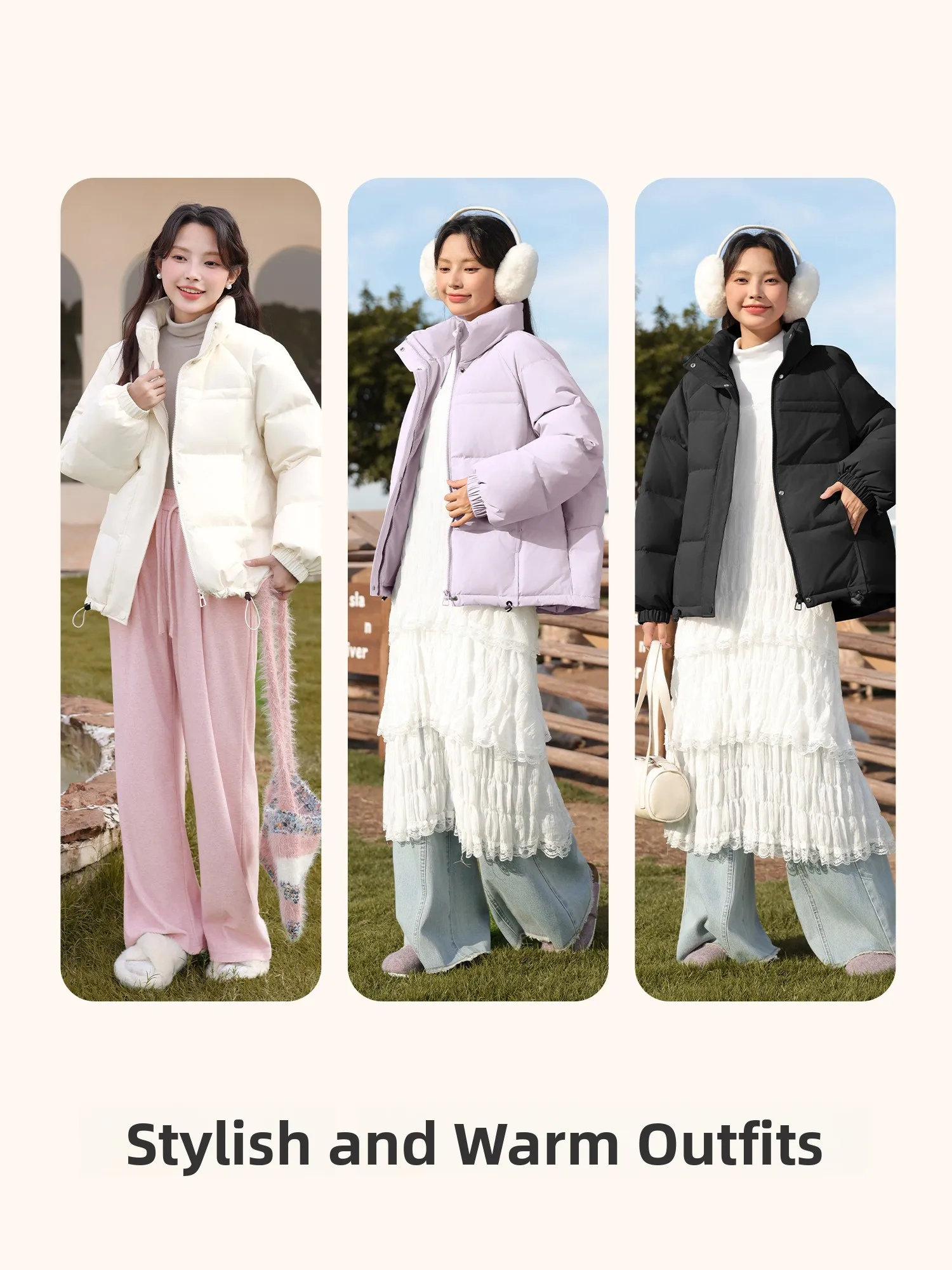 Bal Women's ort Puffer Jaet White Du down Bread Sle الوقوف طوق الشتاء الكورية تصميم بسيط تخفيف Faion