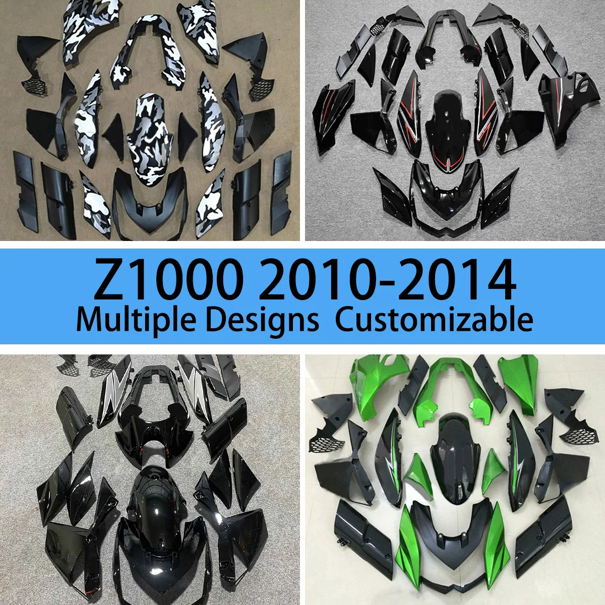 

Z 1000 2010 2011 2012 2013 2014 Free Custom Fairings for KAWASAKI Z1000 10-14 ABS Cowling Bodywork Set Motorcycle Fairings