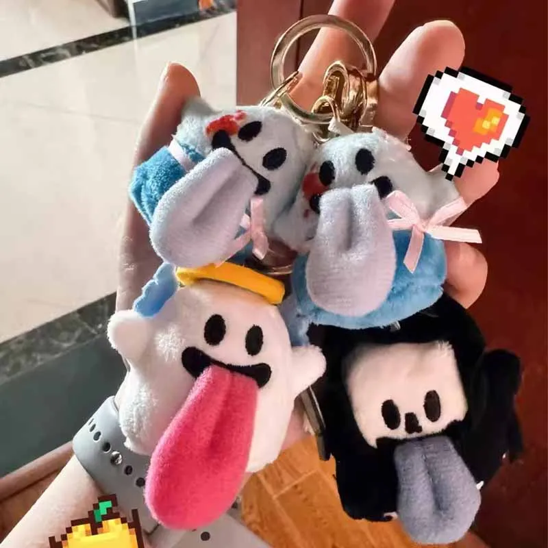 

Cute Cartoon Anime Peripheral Plush Toys Halloween Shining Snow Monster Zombie Werewolf Trendy Fashion Backpack Key Pendant Toy