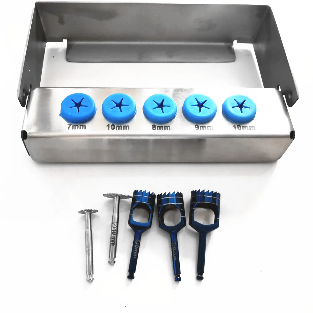 5Pcs/Set Dental Implant Saw Disk & Dental Bone Trephine Drills Kit Expander Cutting Disc Blades Drill Polishing Wheel