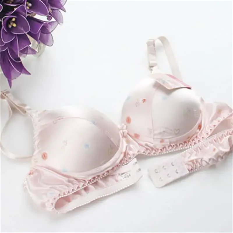 100% mulberry silk without steel ring thin bra breathable comfortable underwear double-sided silk bra