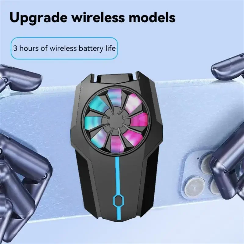 Cooling Fan For Mobile Phone Rechargeable Battery Cooler Three Speed Adjustable Gaming Radiator Back Clip Phone Heatsink