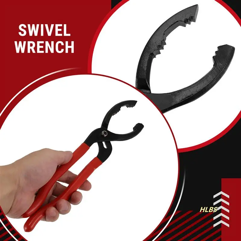

5PCS Standard Oil Filter Swivel Wrench Set 2-3/4 - 5-1/4 Inch Adjustable Oil Filter Pliers Oil Filter Removal Tool