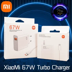 Original Xiaomi 67W Charger Fast MDY-12-EH EU Plug Charge Power Adapter For Mi 12 11 Ultra RedMi Poco X5 X4 Usb 6A Type C Cable