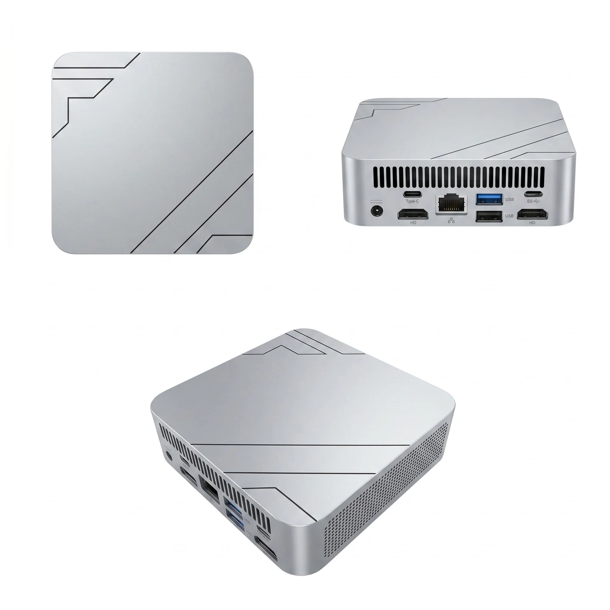 Intel i9-8950HK Mini Desktop PC 16GB DDR4 M.2 NVMe SSD Triple 4K HDMI Output WiFi6 Silent Fanless Cooling Home Office Pro HTPC - view 4