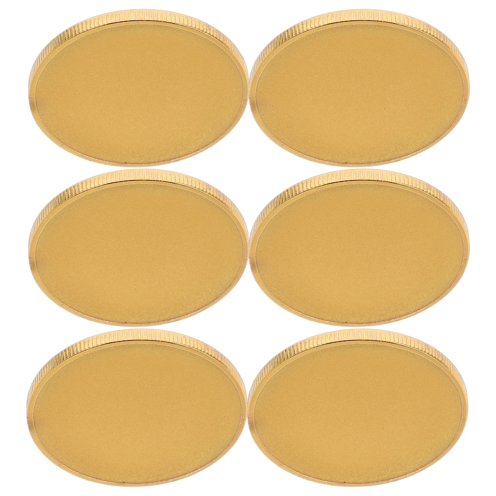 

6pcs Handcrafted Blank Coin 40mm Alloy Coin Blanks With Threaded Edges For Diy Crafts Laser Engraving & Jewelry Making Supplies