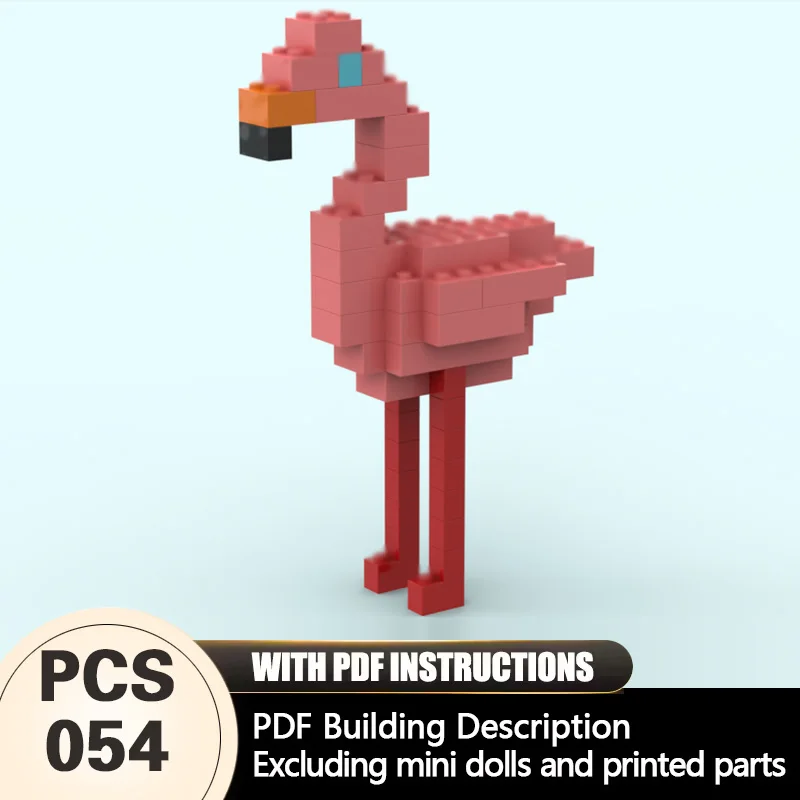 

Creators Animal Series Model MOC Building Bricks Phoenicopteridae Modular Technology Gifts Holiday Assemble Children Toys Suit