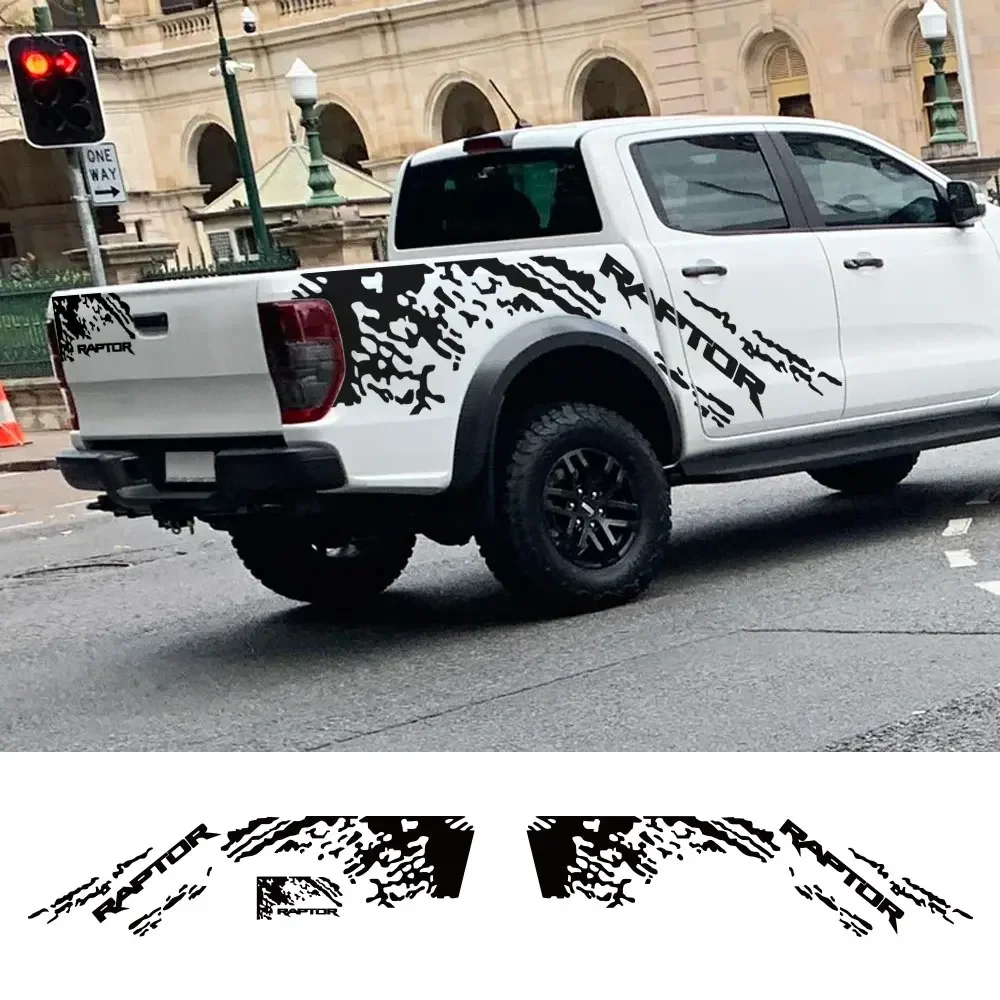 

Pickup Stickers For Ford F150 Raptor Ranger Truck Graphic Splash Grunge Style Decor Decal Trunk Vinyl Cover Auto Accessories