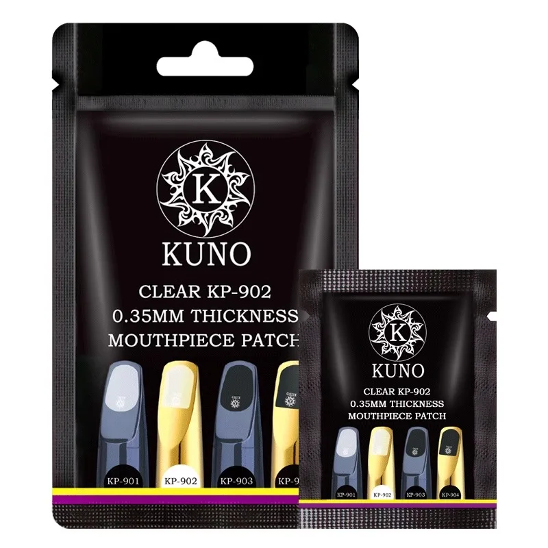 KUNO mouthpiece Transparent Black Clarinet mouthpiece cushions Soprano Alto Tenor sax mouthpiece Protective sticker