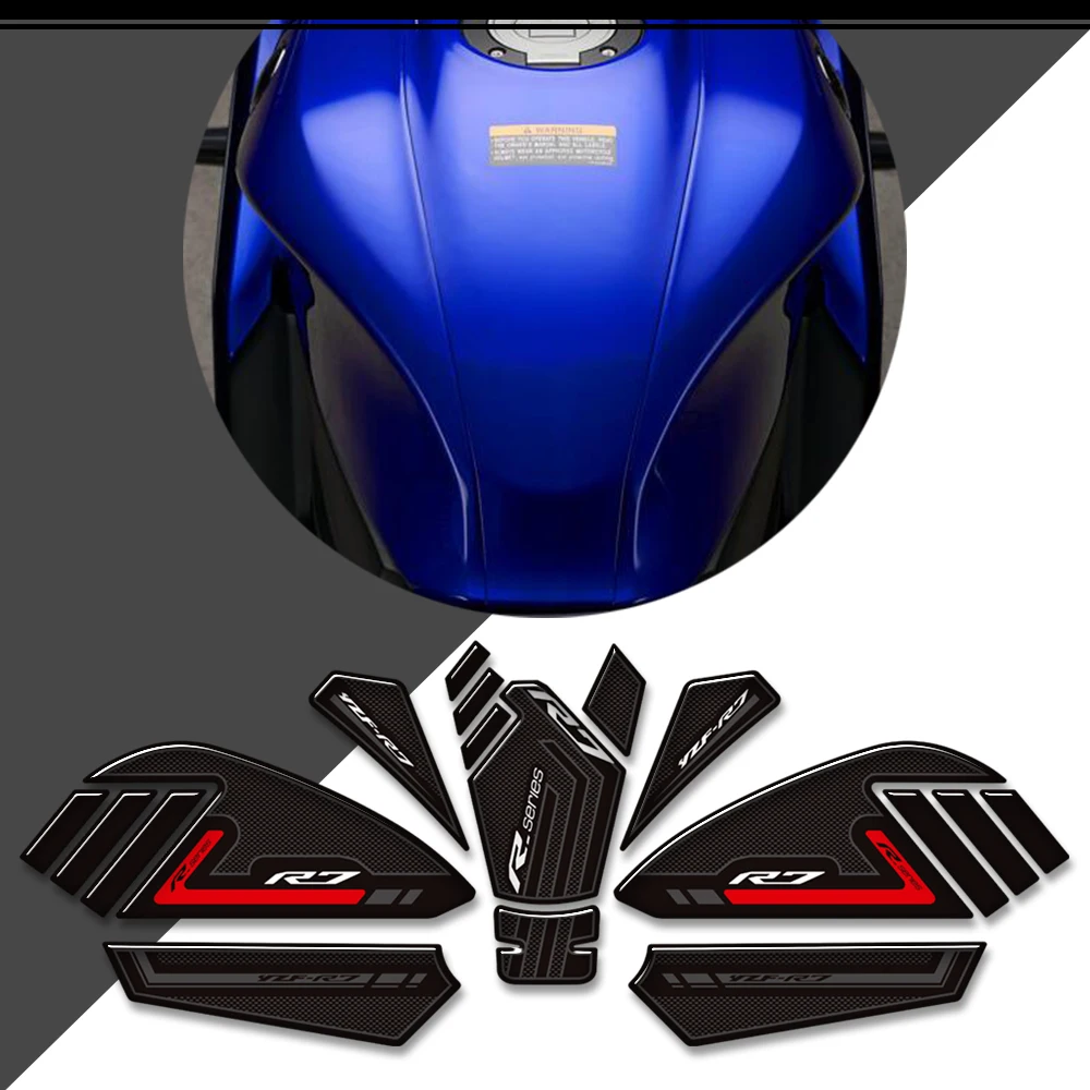 Protetor de motocicleta adesivos decalques kit óleo combustível gás joelho tanque apertos almofada para yamaha YZF-R7 yzf r7 yzfr7 hp 2022