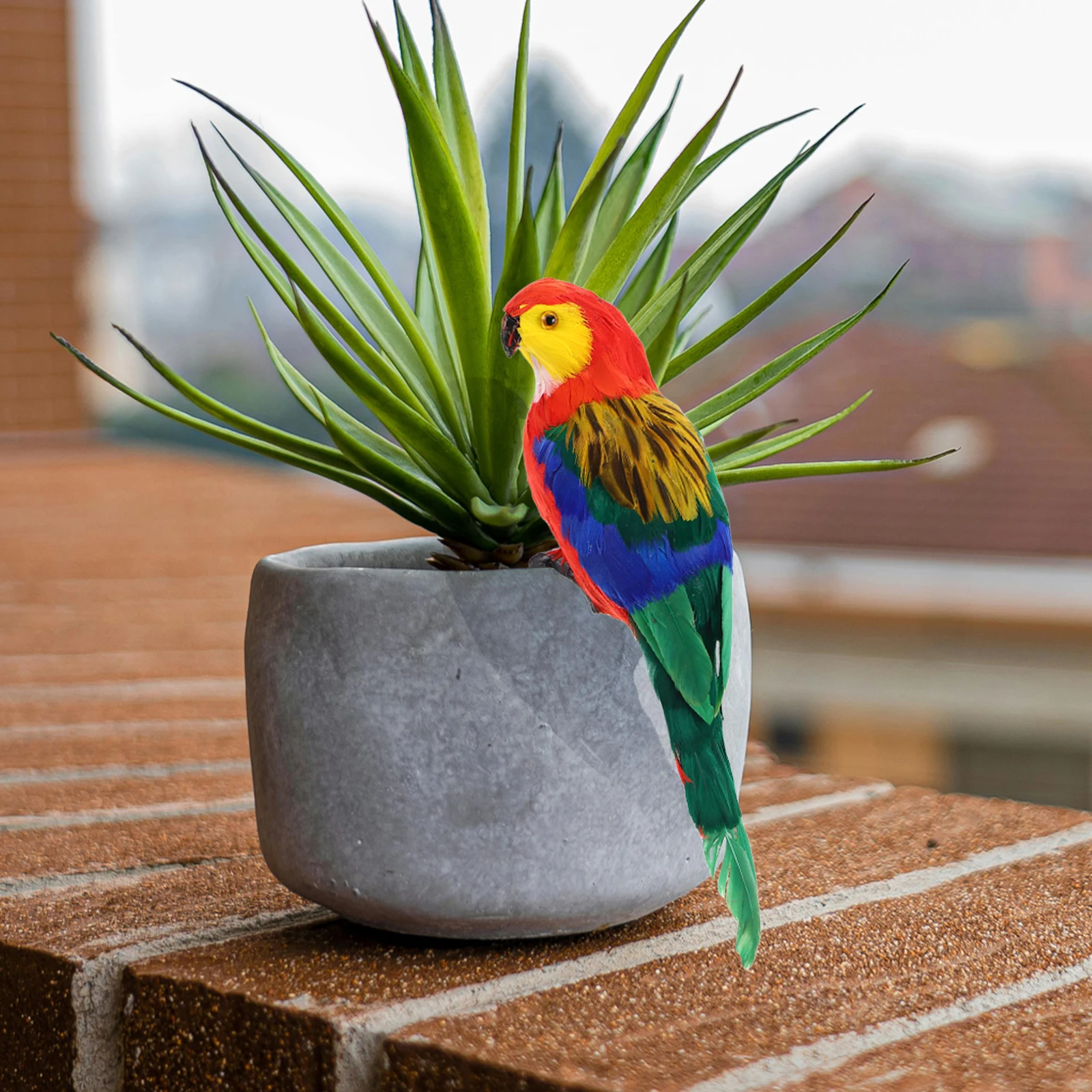 シミュレーションオウム鳥シミュレーションオオハシ鳥ホー絵画置物モデル樹脂家の庭の装飾オウム像