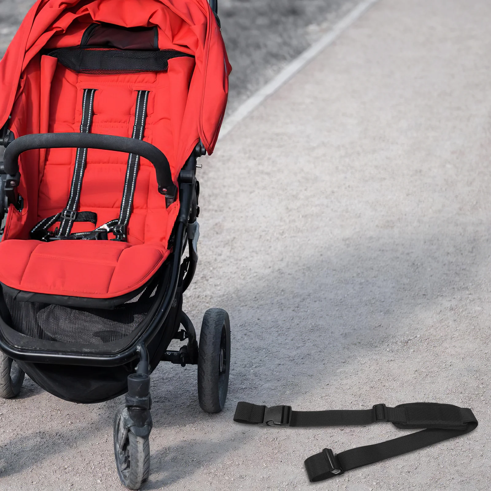 กระเป๋าเป้สะพายหลังสำหรับรถเข็นเด็ก 2 ชิ้น: สายรัดปรับได้สำหรับเด็ก สายจับรถเข็นเด็กอเนกประสงค์พร้อมแผ่นรองไหล่ สายรัดมือจับรถเข็นเด็ก