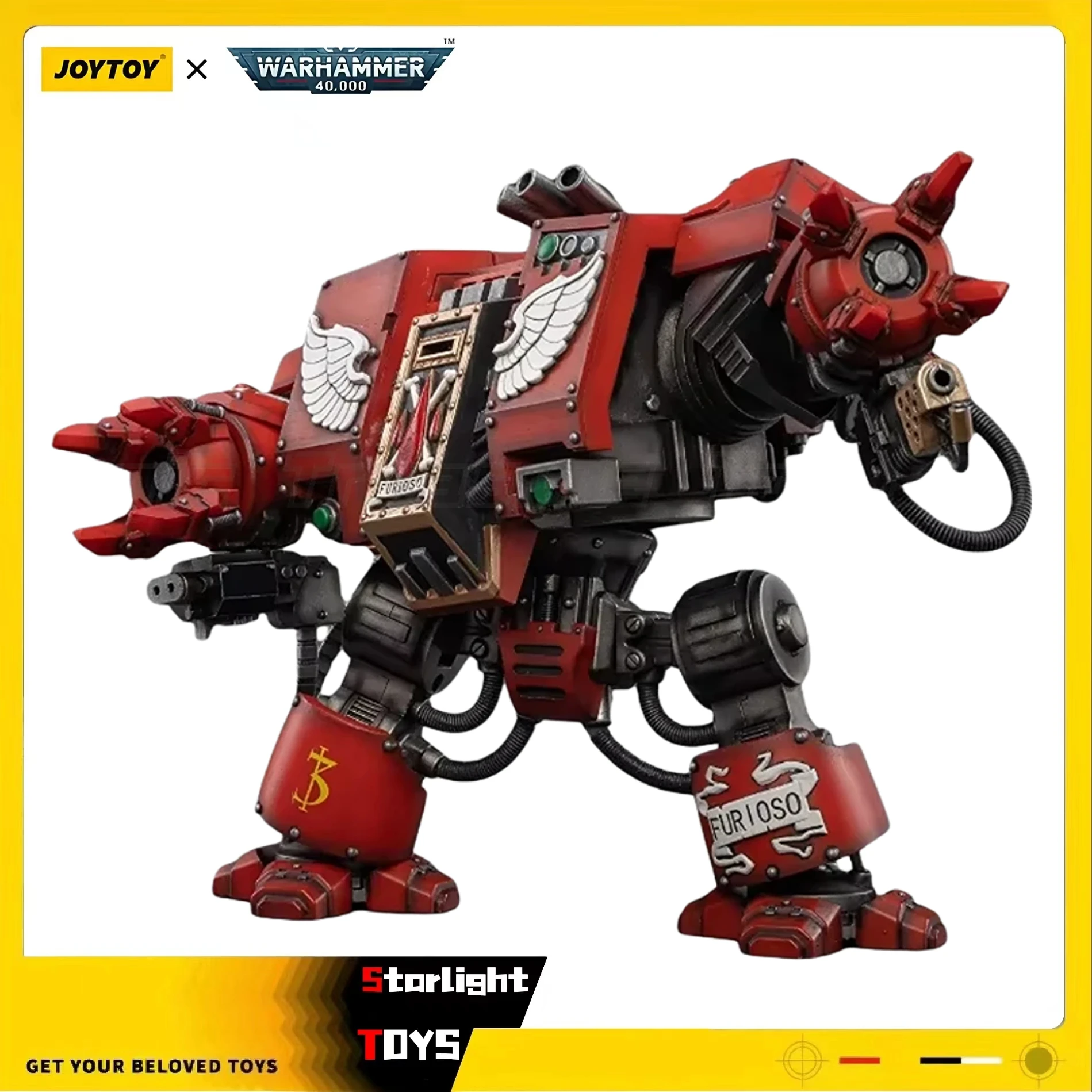 

JOYTOY 1/18 Action Figure Warhammer 40K Space Marines Blood Angels Furioso Dreadnought Brother Samel Model Toy Gift