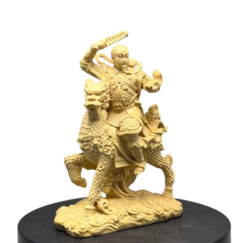 Hand-Carved Wood Zhenwu Emperor Statue - 4.7
