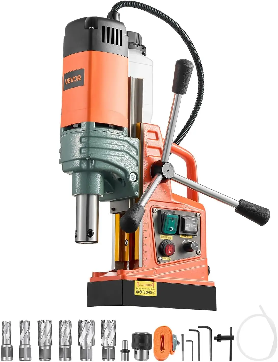 Mag Drill Press Core Drilling Machine Variable Speed Portable Magnetic Drill Metal Hole Cutter Annular Cutters I Beam Steel Fabr
