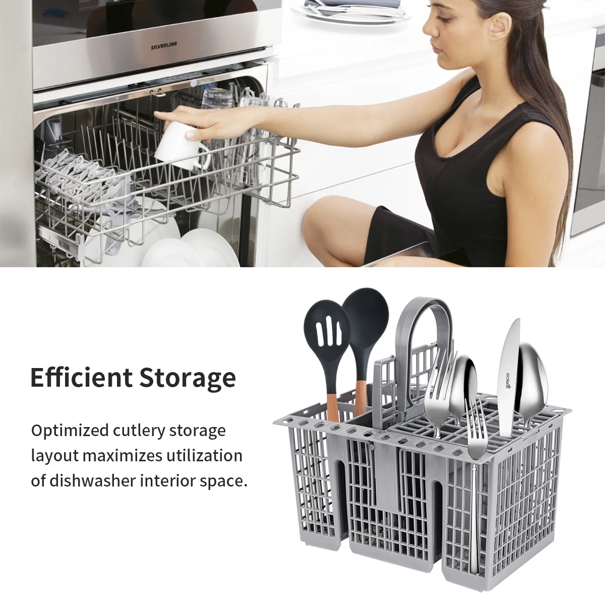 488000386607/996738729/C00257140/C00386607 Replacement Dishwasher Cutlery Basket for Whirlpool/Hotpoint/Indesit/Bauknecht/Ikea - view 3