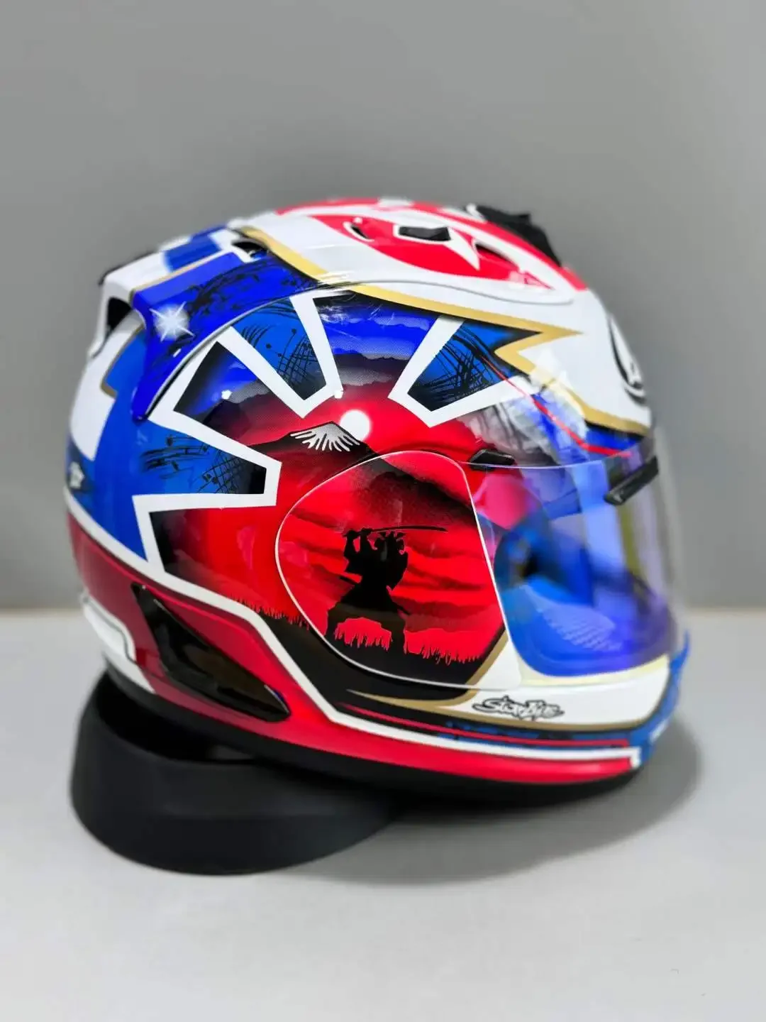 RX-7X Pedrosa Samurai Spirit Blue Motorcycle Helmet RX7X Full Face Helmet RX-7X Corsair-X RX-7V Casco Size M-XXL Japan