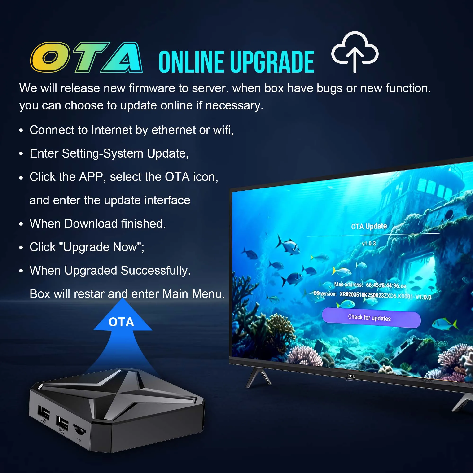 Mortal Smart TV Box Android 14 Netflix 4K Ultra DDR4 2G16G WiFi 6 USB 3.0 Game RK3518 Q1 Mini+ Dynamic UI Reproductor Multimedia