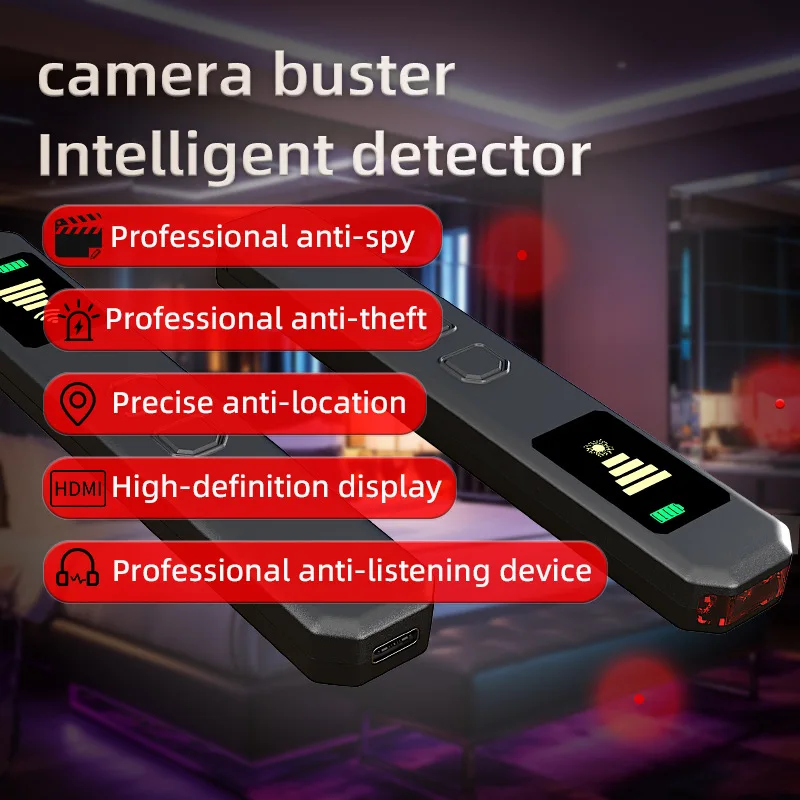 S6 pro guarda anti-vigilância portátil detecta câmera/bug/rastreador gps 10m scanner 30 horas de execução diurna para hotel viagem segurança em casa