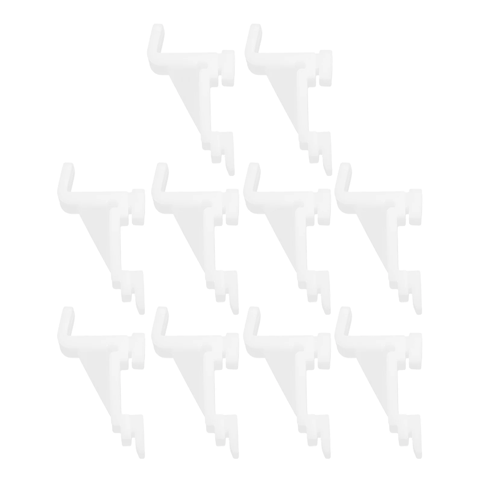 

10pcs Plastic Hooks Refrigerator Shelf Clips Cooler Support Sturdy Durable Easy Install Safe Use Shelf Bracket
