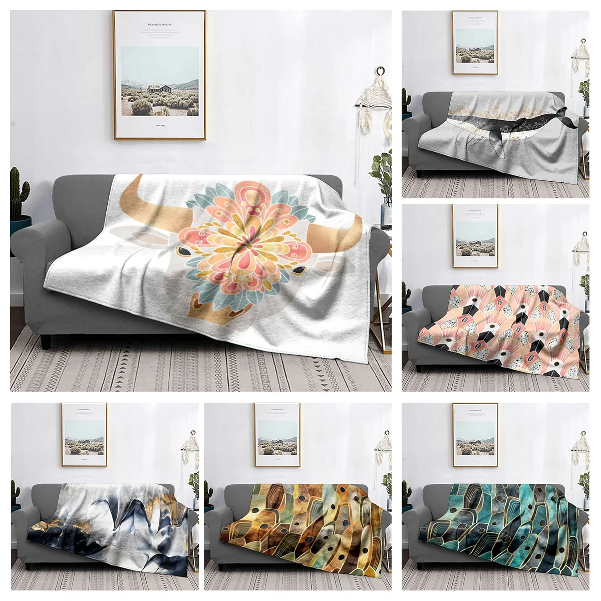 Home decoration plush Sofa blanket Anime animals Bedspread on the bed anime fluffy soft blankets thick blanket for winte 