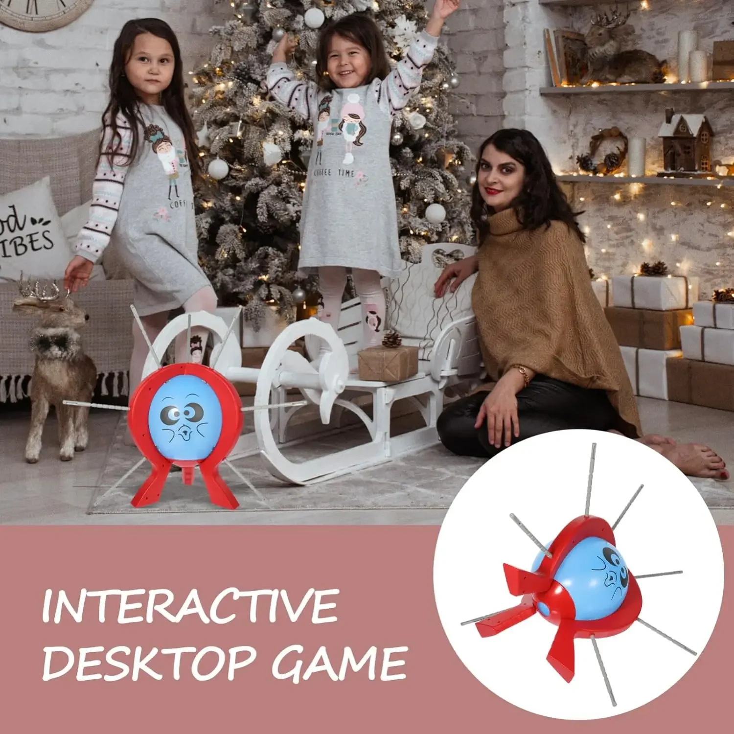 ألعاب ألغاز سطح المكتب للأطفال، لعبة المزحة مع بالونات المنشقط، لعبة المزحة التفاعلية للبالونات المنقطة