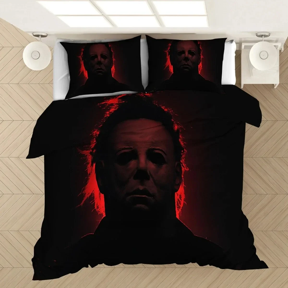 3D Print Horror Michael Myers Halloween Comfortable Duvet Cover Pillowcase Bedding Set Children Bedroom Decoration Home Textile