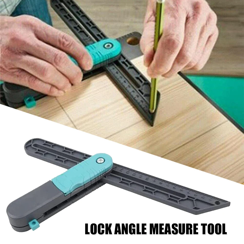 Adjustable Angle Ruler with Lock Quick Dial Joinery Accessories Contour Edge Rule Protractor Goniometer Gauge Measure Tool