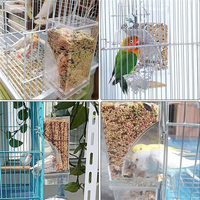 OLTRE-Bird Feeder For Cage Bird Water Dispenser Included Parrot Automatic Food Container