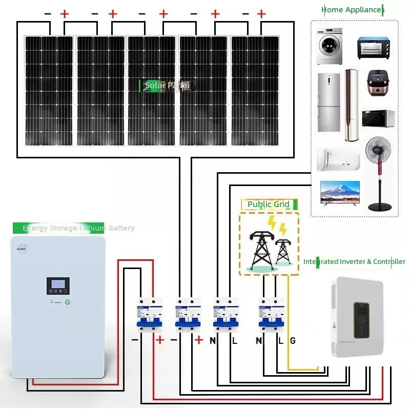 Factory direct sales large-capacity 48V200Ah wall-mounted lithium battery solar home energy storage power generation system view 4