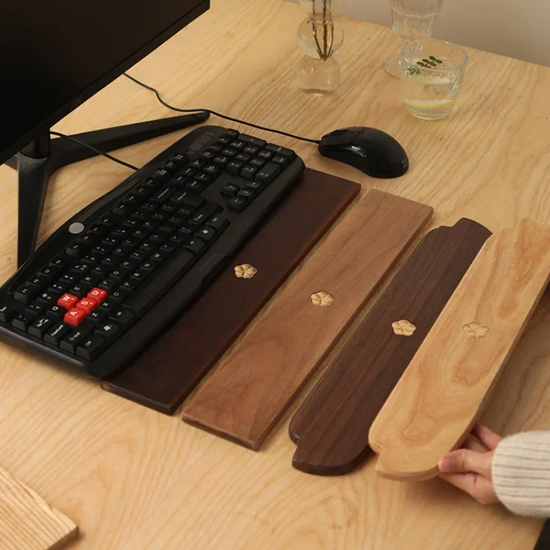 

Black Walnut Wood Palm Rest Mechanical Keyboard Wooden Accessory Game Office Wrist Rest Natural Soild Wood Koa aSH Palm Stress