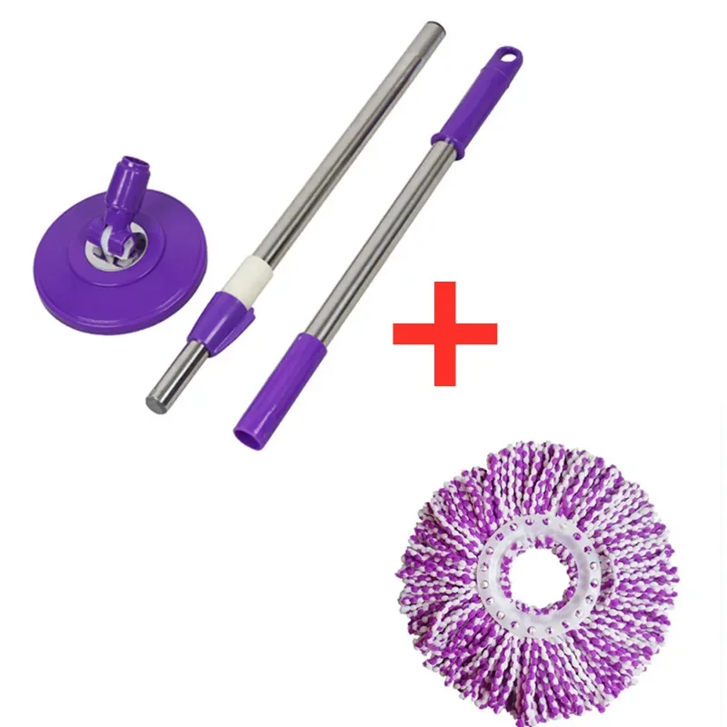 Spin Mop Pole Handle Replacement for Floor 360 Degrees Rotating Floor Mop Pole No Foot Pedal Version Handle Cleaning Tool Kit