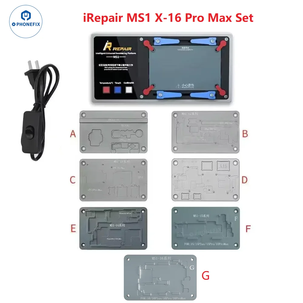 

MJ iRepair MS1 Desoldering Pre-Heating Station Multifunctional expansion Dot matrix module For IPhone X-14 15 16 heating table