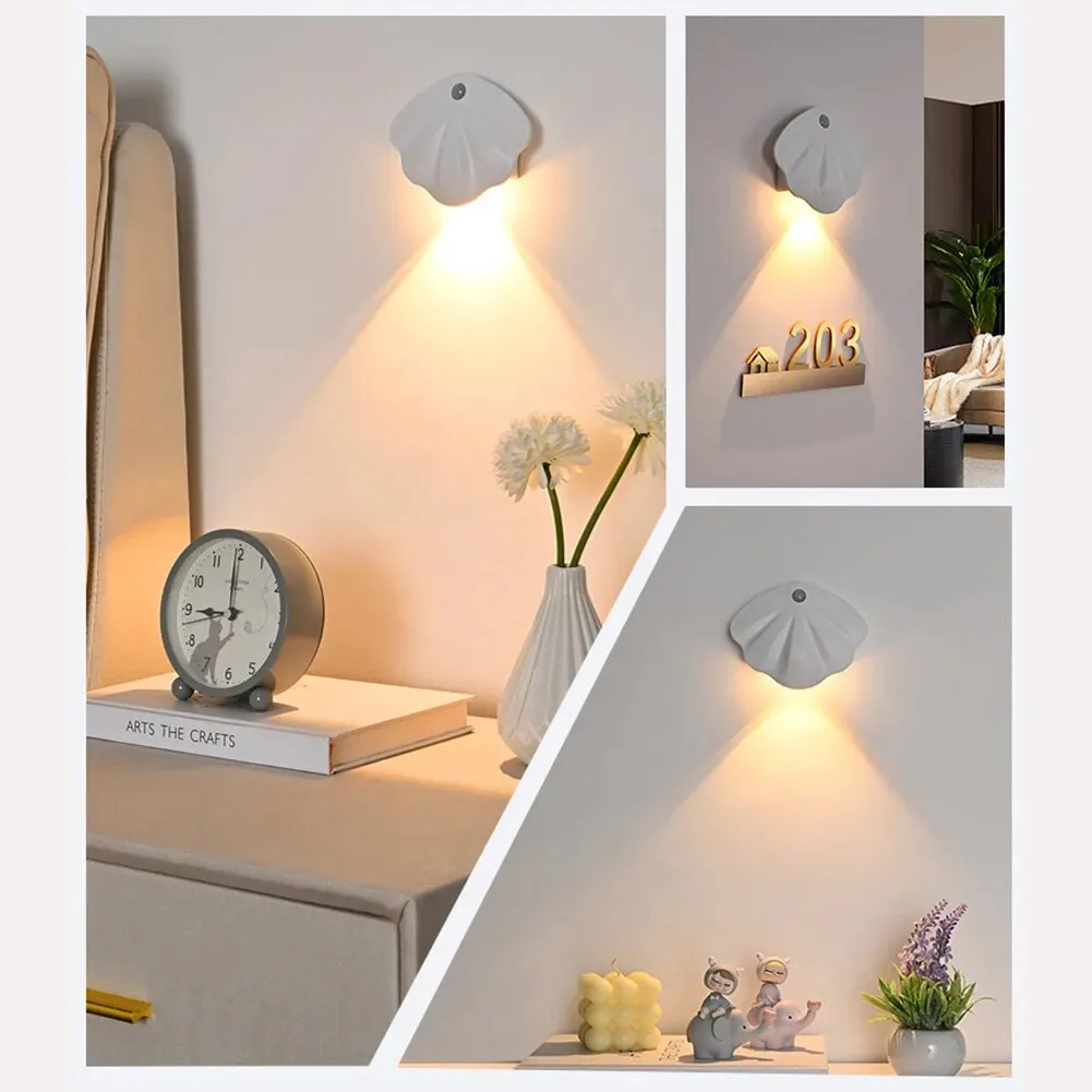 モーションセンサー付きLEDナイトライト,タイプc,充電式,3輝度モード,ベッドサイドテーブルランプ,仕事,学習,工芸品