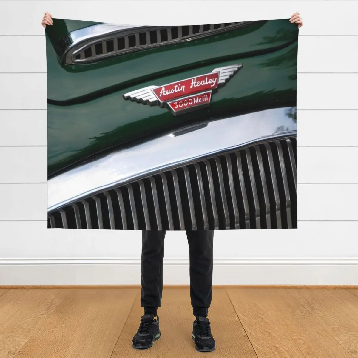 

The art of the car: Austin Healey Mk. III (1964) Throw Blanket heavy to sleep Plaid on the sofa Decoratives Blankets