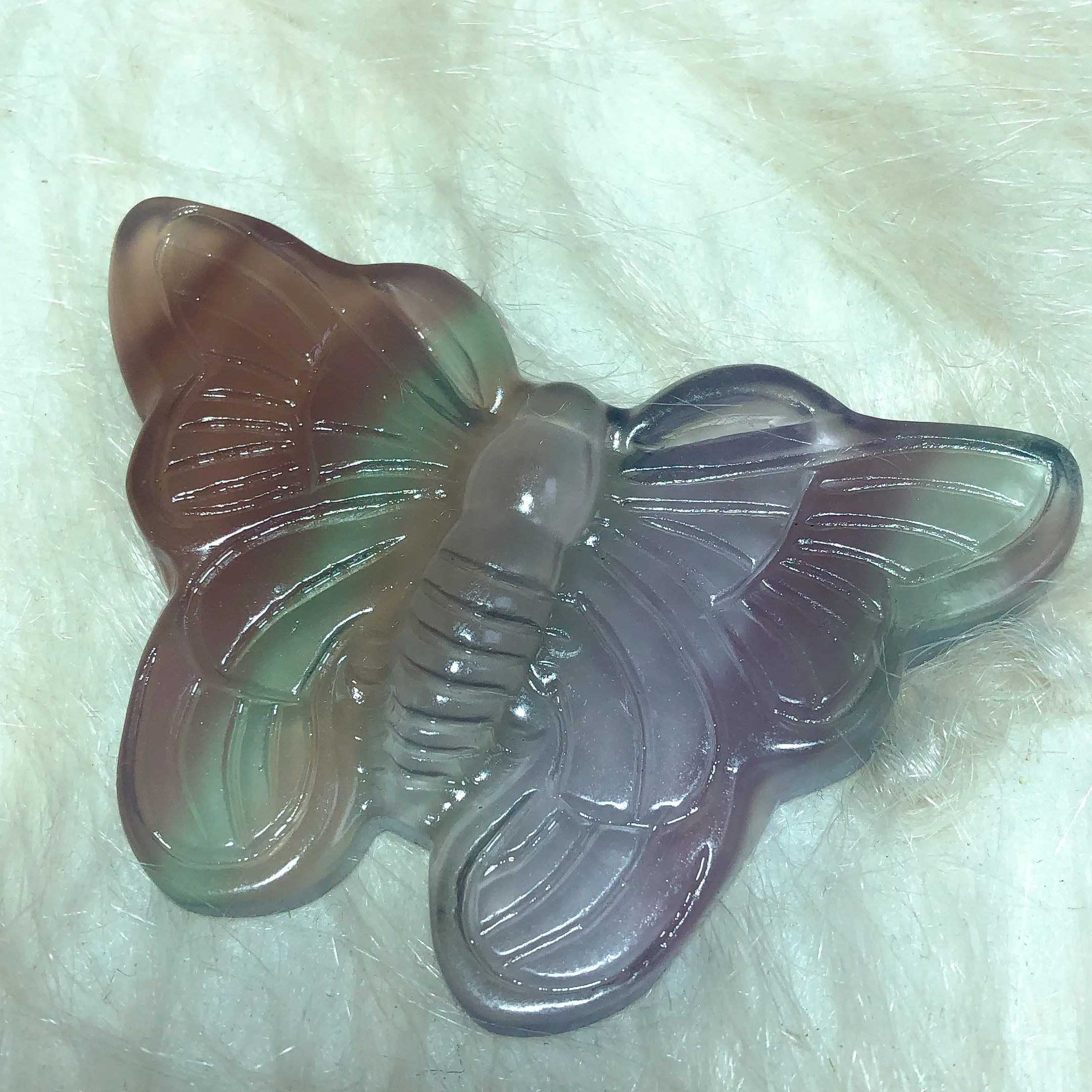 

High Quality Natural Crystals Fluorite Butterfly Colorful Carving Healing Energy Home Decorations Room Decor Gift